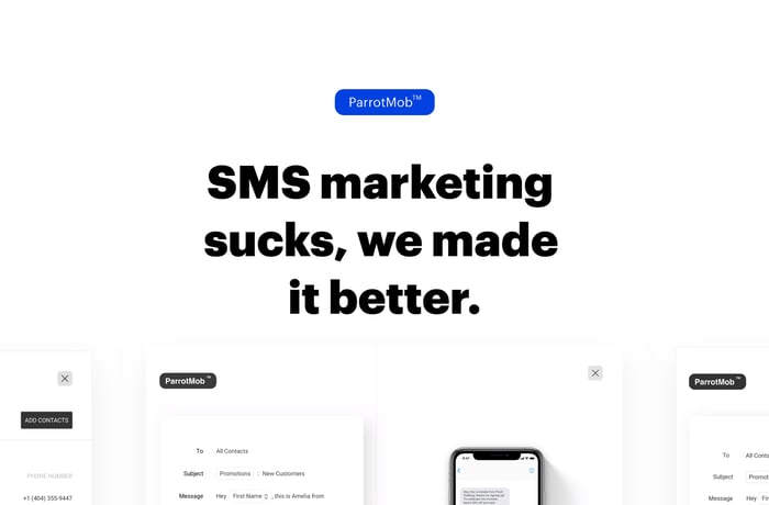 ParrotMob website preview