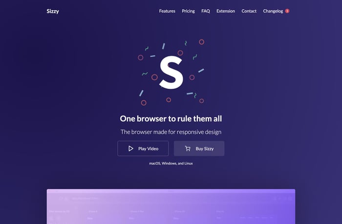 Sizzy website preview