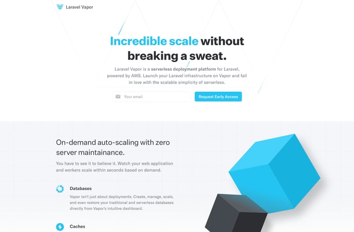 Laravel Vapor website preview