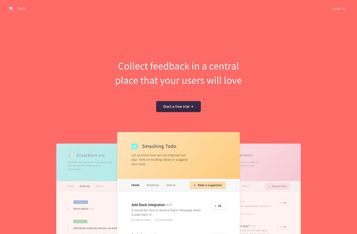 Nolt website preview