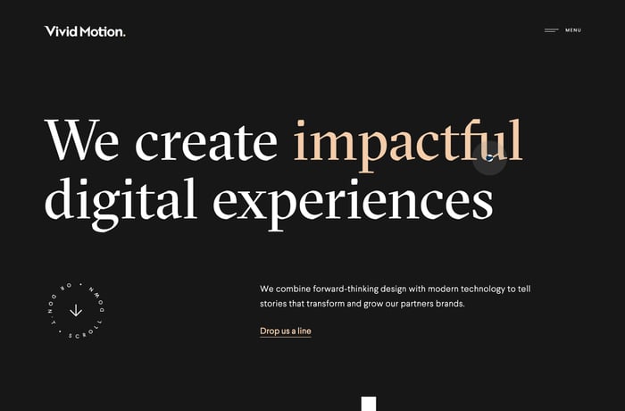Vivid Motion website preview