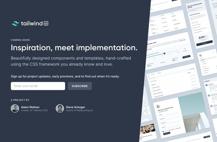 Tailwind UI website preview