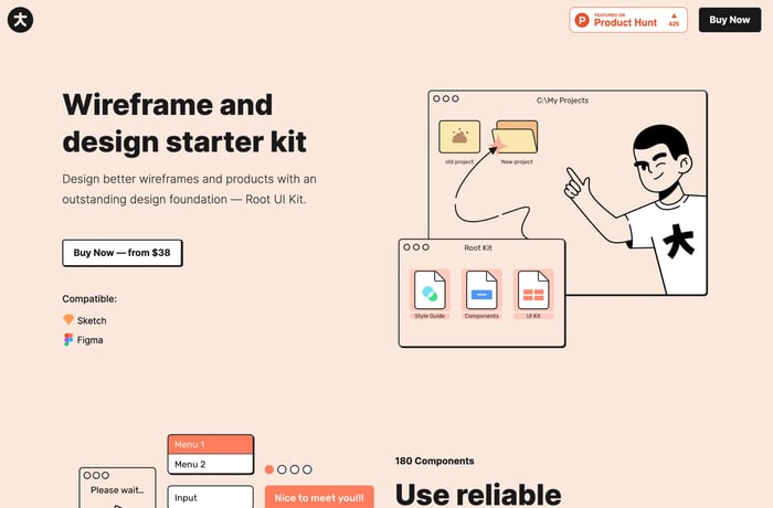 Root UI Kit website preview
