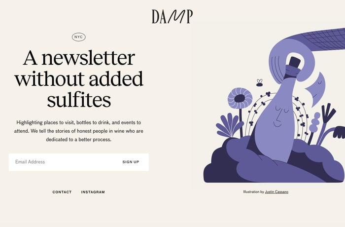 DAMP website preview