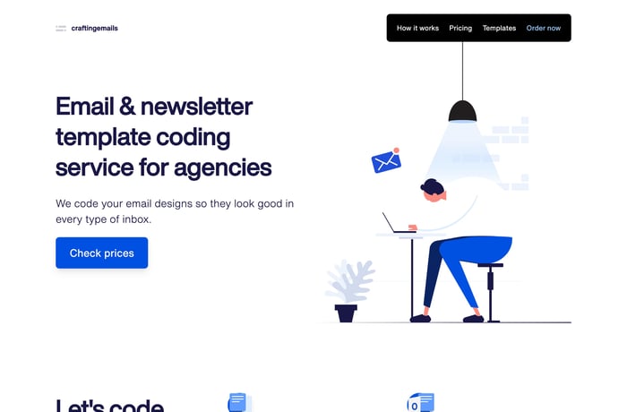 Crafting Emails website preview