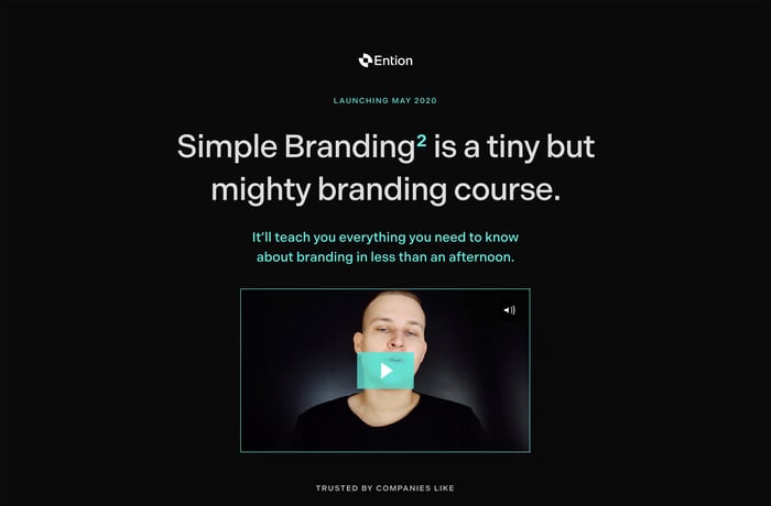 Simple Branding Course by Ention website preview