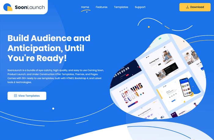 SoonLaunch website preview