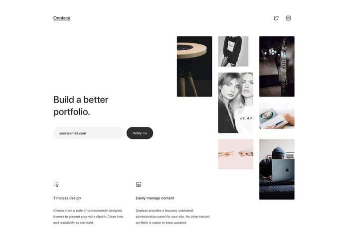 Onplace website preview