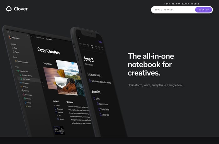 Clover website preview