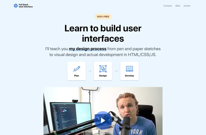 Full Stack UI website preview