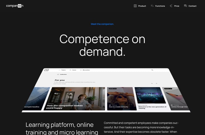 Companion website preview