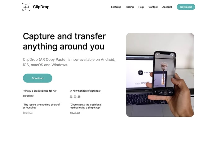 ClipDrop website preview