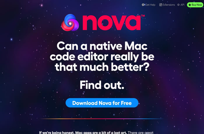 Nova website preview