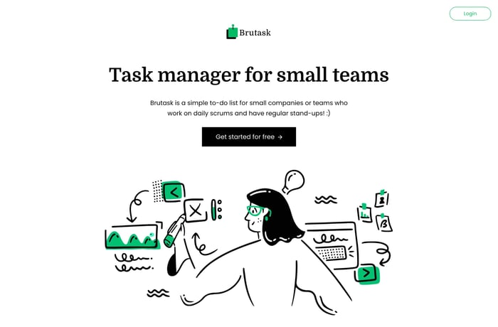 Brutask website preview