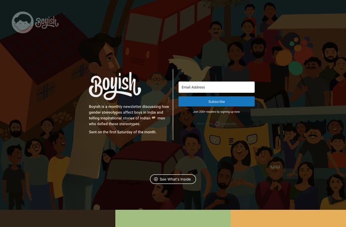 Boyish website preview