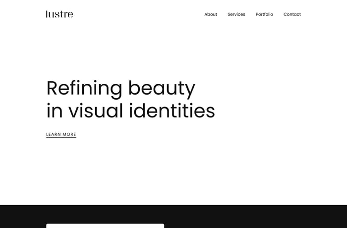 Lustre Studio website preview