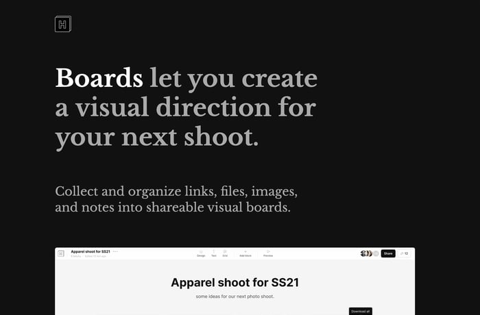 Boards website preview