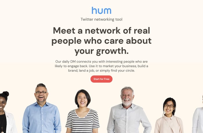 Hum website preview