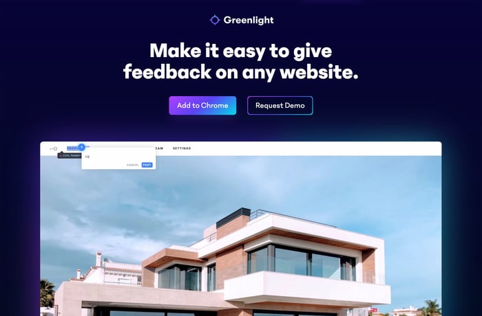Greenlight website preview