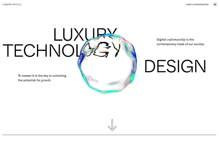 Liquid Crystal website preview