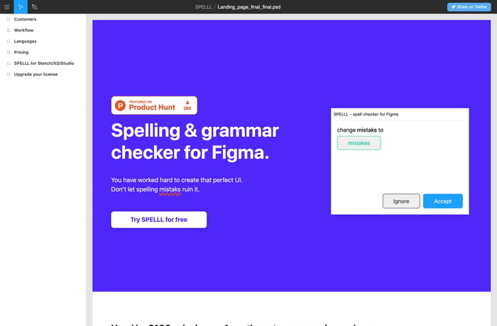 SPELLL website preview