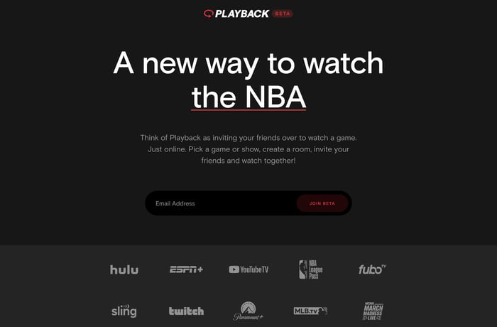 Playback website preview