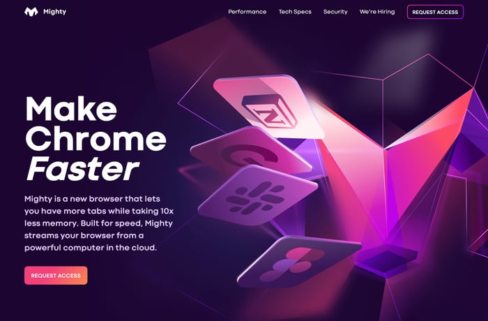 Mighty website preview