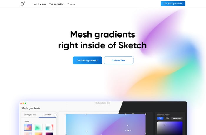 Mesh Gradients website preview