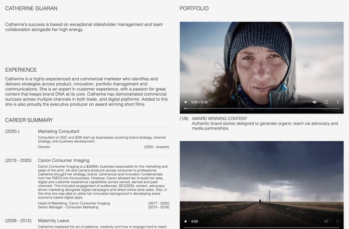 Catherine Guaran website preview