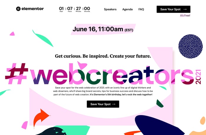 #webcreators2021 website preview