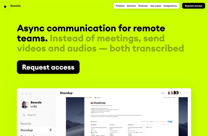 Beseda website preview