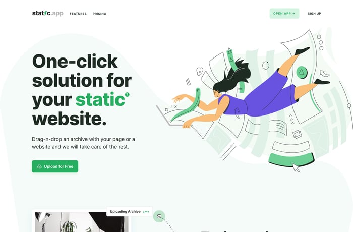 Static.app website preview