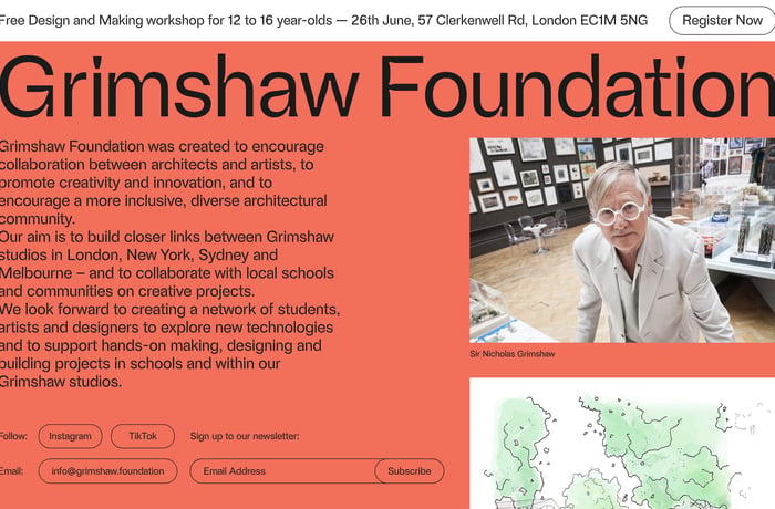 Grimshaw Foundation website preview
