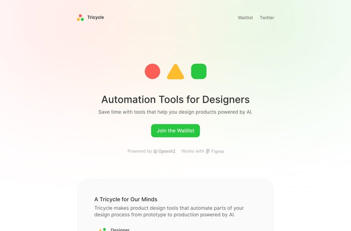 Tricycle website preview
