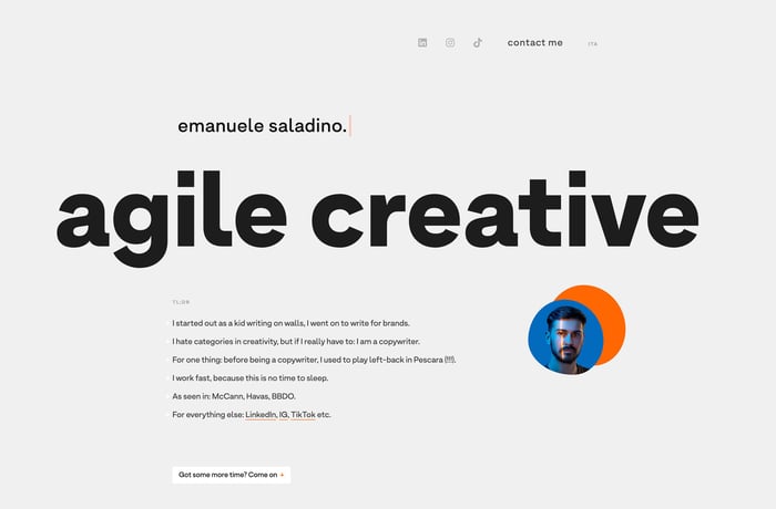 Emanuele Saladino website preview