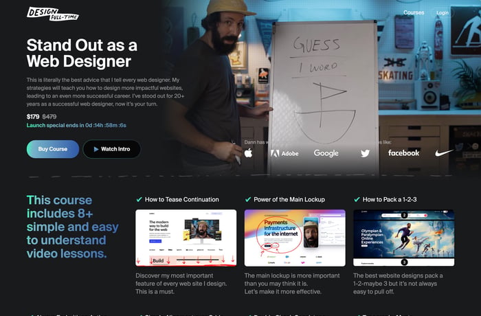 Standout as a Web Designer website preview