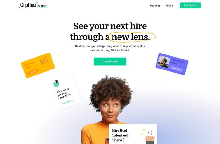 ClipHire Recruit website preview