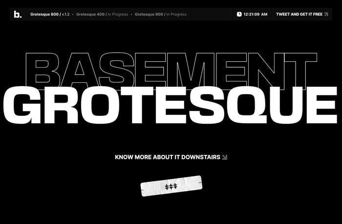 basement grotesque website preview