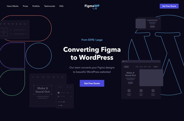 FigmaWP website preview