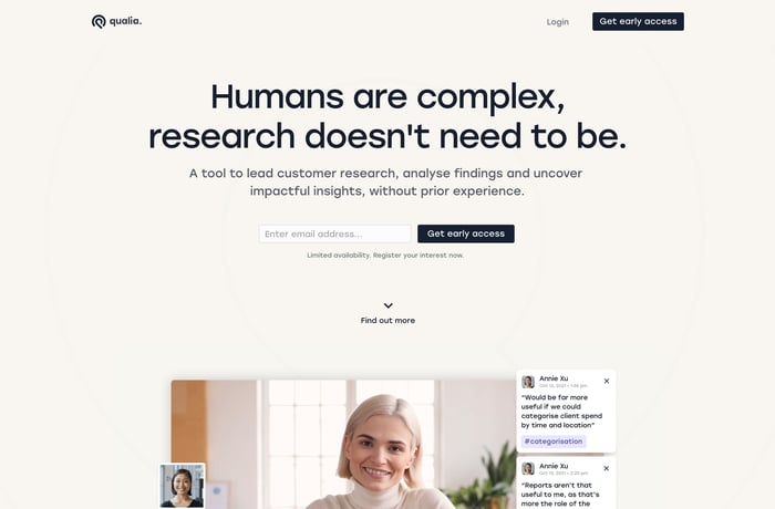 Qualia website preview