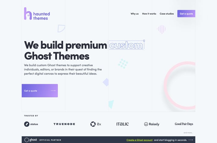 Haunted Themes website preview