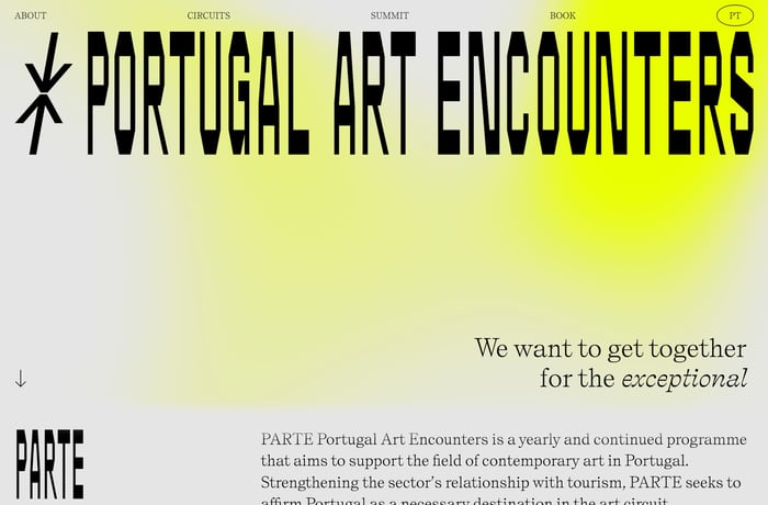 Portugal Art Encounters website preview