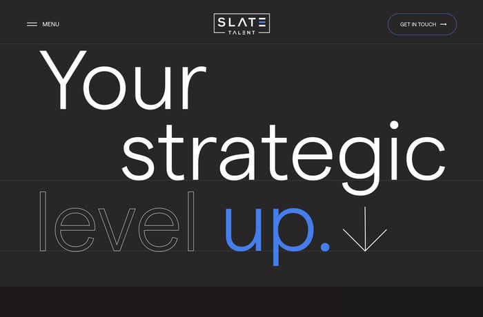 Slate Talent website preview