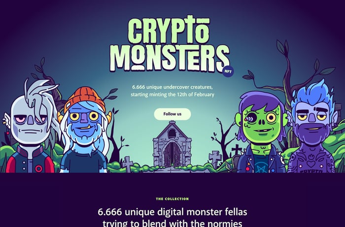 Crypt-o Monsters website preview
