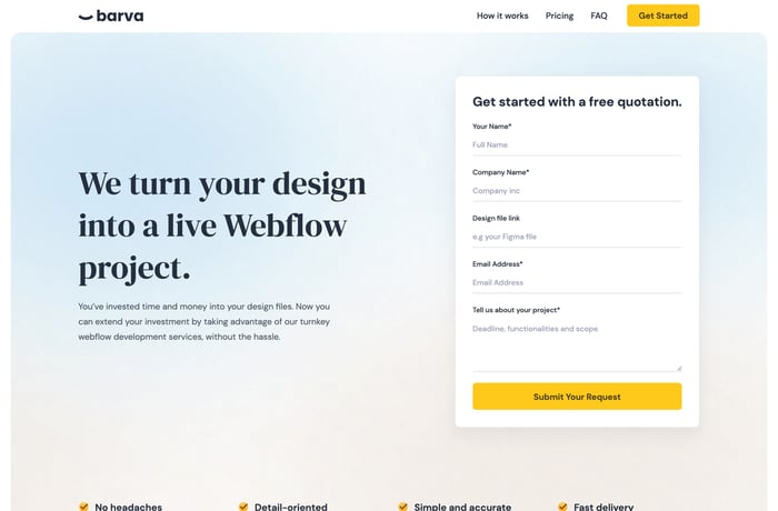 Barva website preview