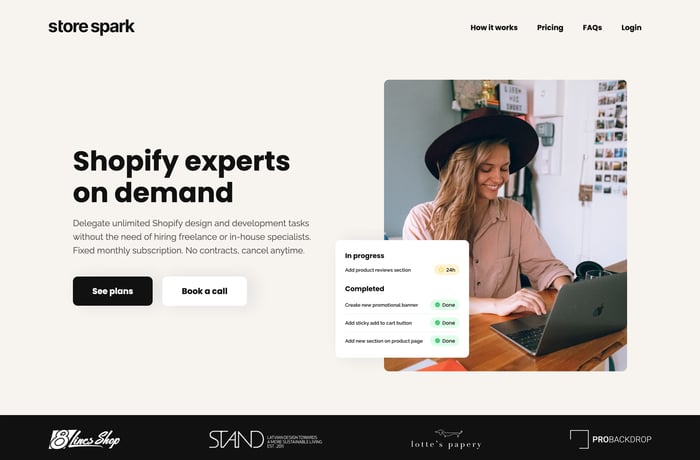 Storespark website preview