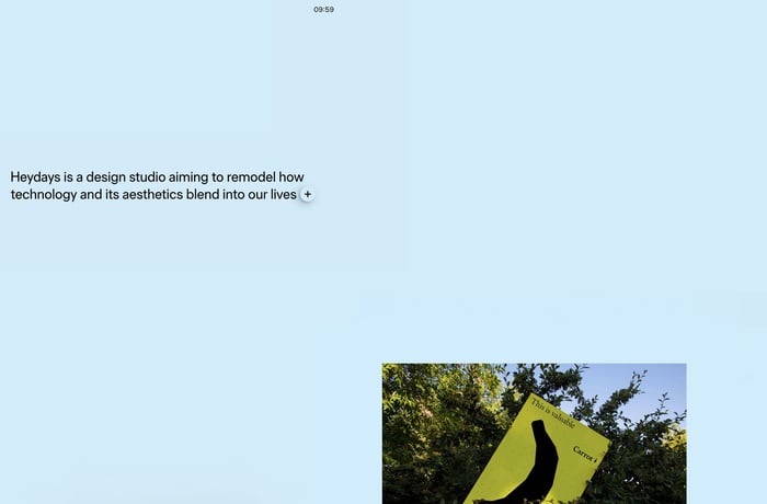 Heydays website preview