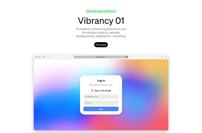 Vibrancy 01 website preview