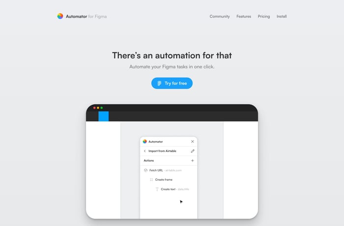 Automator for Figma website preview