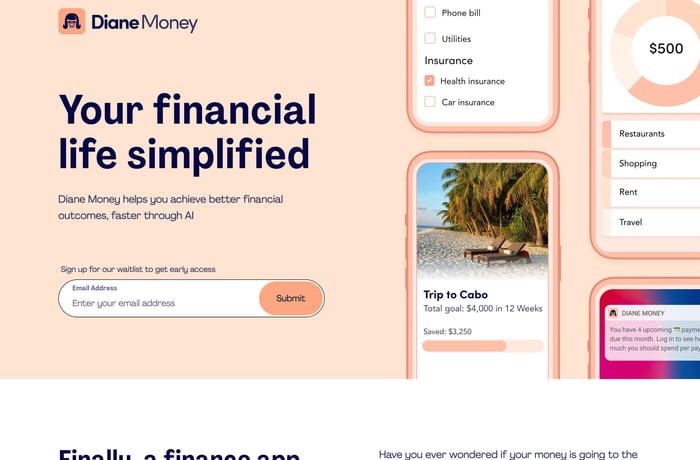 Diane Money website preview